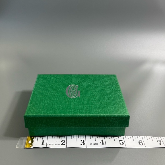 GOYARD Empty Gift Box Green With Yellow Cloth and yellow Ribbon W/Lettering - Picture 7 of 8